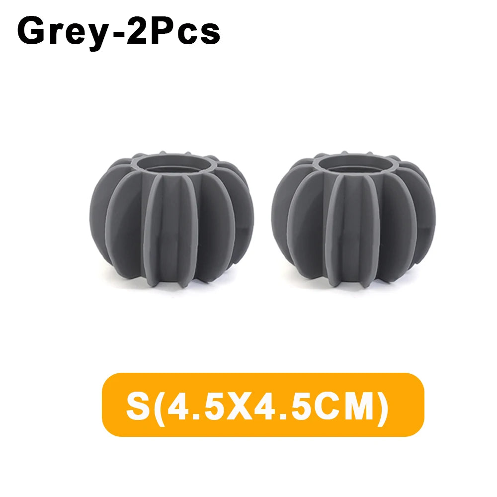 Magic Laundry Balls Reusable Silicone Anti-tangle Laundry Ball Clothes Hair Remover Catcher Tool Washing Machine Cleaning Filter Grey-S(2Pcs)