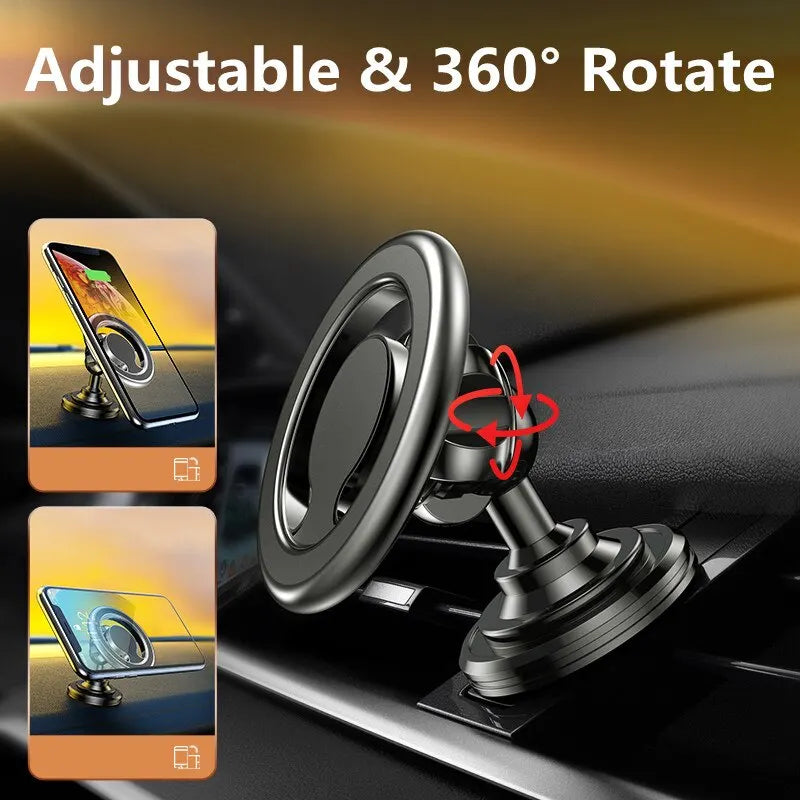 Magnetic Car Phone Holder Stand Magnet Car Mount Support GPS Mobile Bracket in Car For Macsafe iPhone 15 14 13 12 Samsung Xiaomi