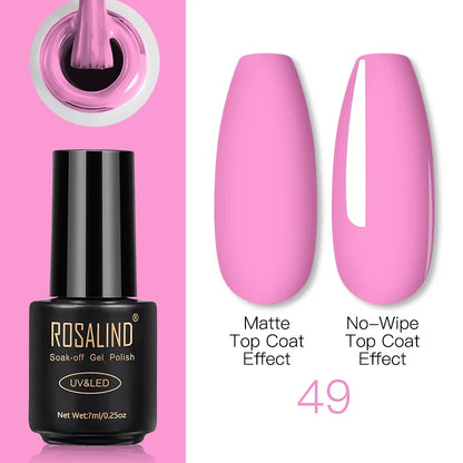 ROSALIND Gel Nail Polish Lamp All For Nails Art Manicure With Matt Base Top Coat Semi Permanant Gellak Nail Gel Polish Varnishes 49