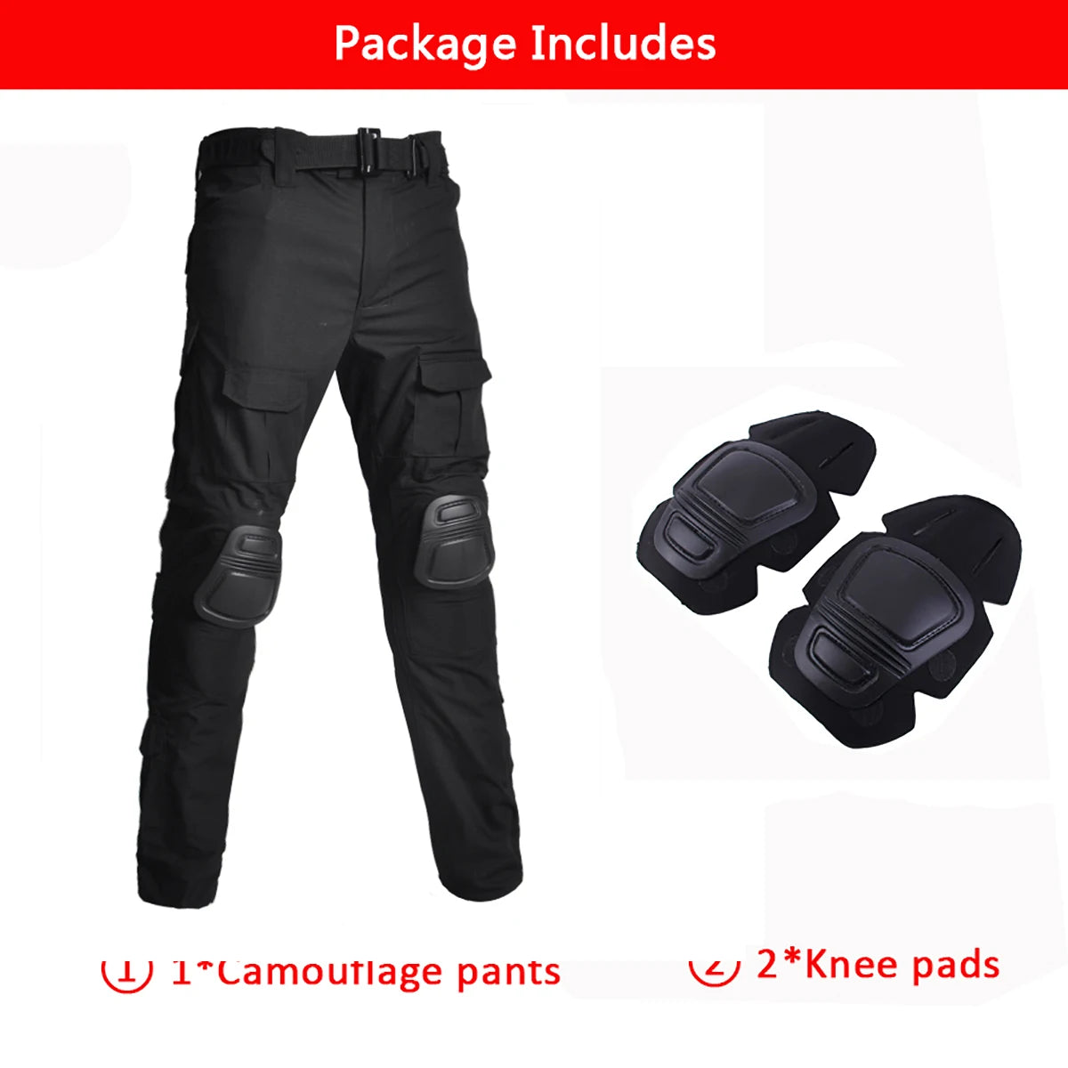 Multicam Camouflage Military Tactical Pants Army Wear-resistant Hiking Pant Paintball Combat Pant With Knee Pads Hunting Clothes