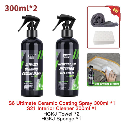 9H Ceramic Car Coating Hydrochromo Paint Care Nano Top Quick Coat Polymer Detail Protection Liquid Wax Car Care HGKJ S6