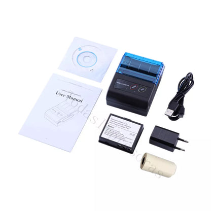 Mini Portable Thermal Printer Wireless Receipt Printer 58mm Ink-free USB BT ESC/POS Windows Android PC Factura Impresora Termica Standard Printer B