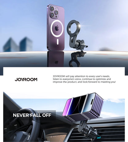 Joyroom Universal Magnetic Car Phone Holder Strong Car Air Vent Phone Mount Compatible with iPhone 12 13 14 Samsung