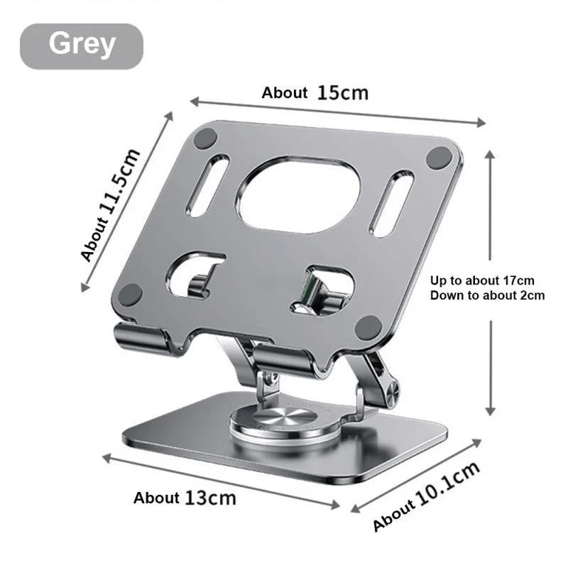 360 Tablet Desk Mobile Phone Holder Stand Adjustable Aluminum Alloy Desktop Lazy Bracket Foldable For iPhone iPad Laptop Samsung