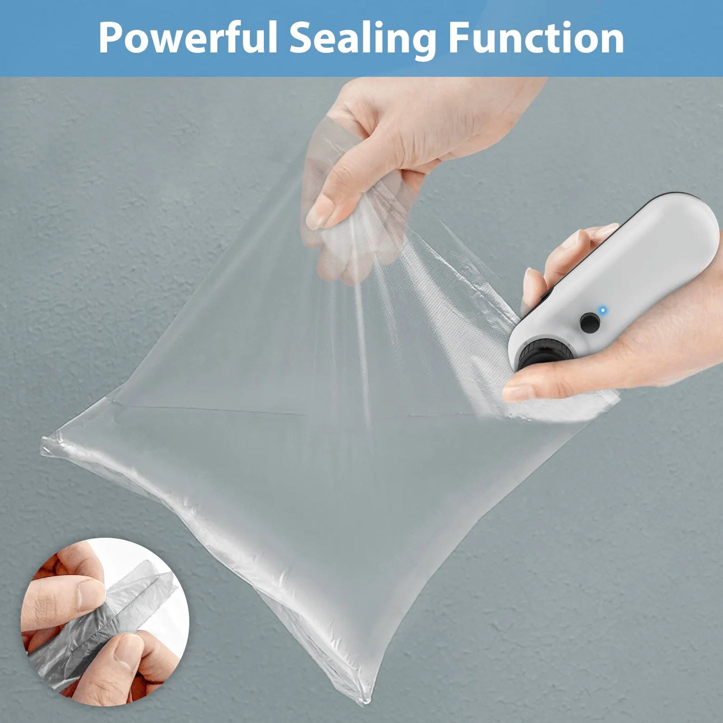 Rechargable 2 In 1 Bag Mini Heat Sealer, Storage Bag Plastic Package Snack Sealer Clip Bag Handheld Heat Sealer, Plastic Bag USB