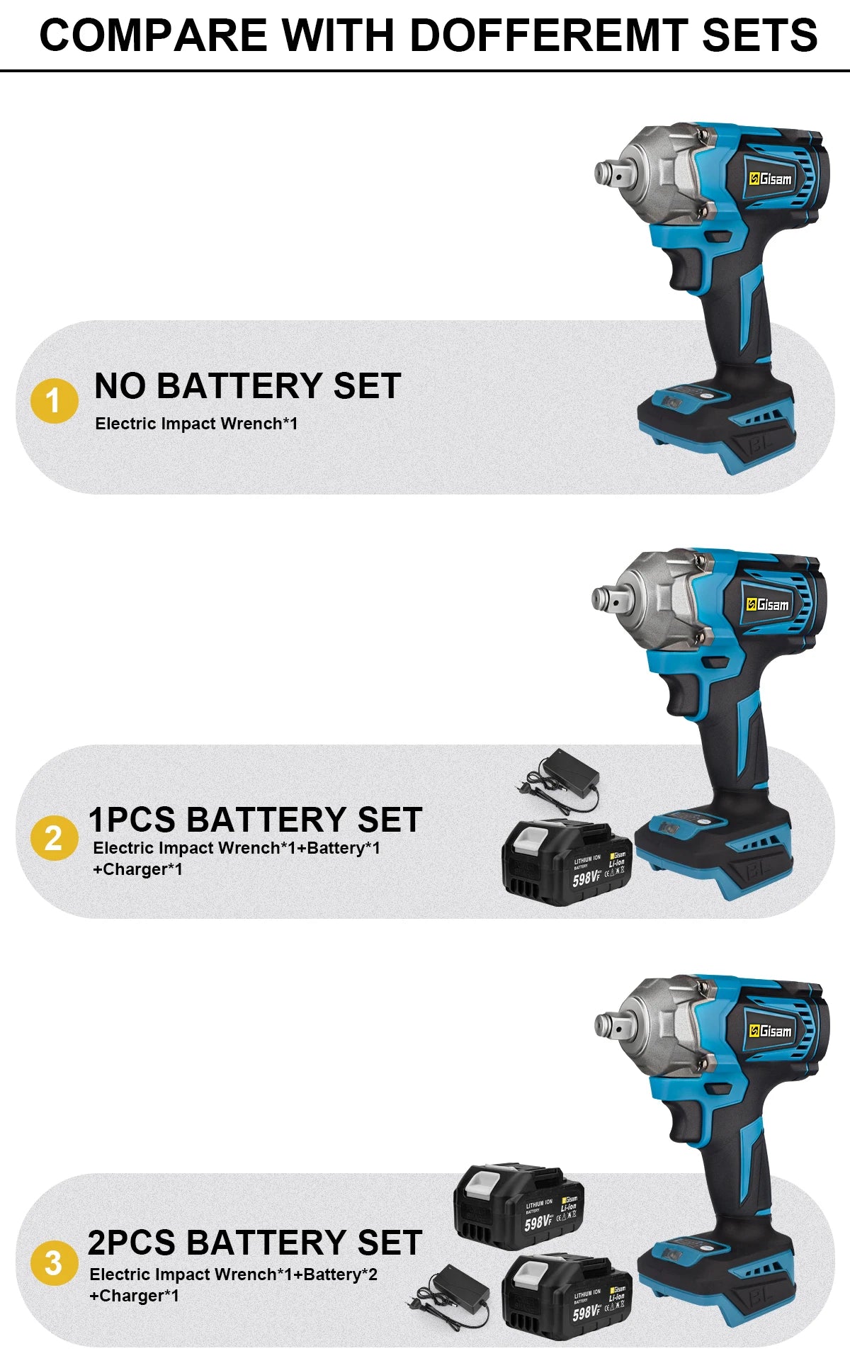 1200N.M Torque Brushless Electric Impact Wrench 1/2 Inch Cordless Electric Wrench Screwdriver Power Tools For Makita 18V Battery