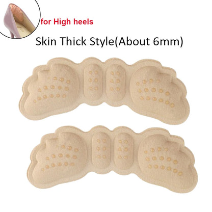 2pcs Shoe Heel Insoles Foot Heel Pad Sports Shoes Adjustable Antiwear Feet Inserts Insoles Heel Protector Sticker Insole Brioche C -Beige 1 As picture