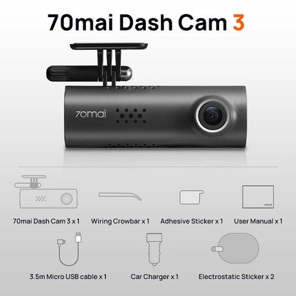 70mai Smart Dash Cam 1S English Voice Control 70 mai Car Camera 1080P 130FOV Wifi 70mai Car DVR Car Recorder Auto Recorder Wifi 70mai Dash Cam 3