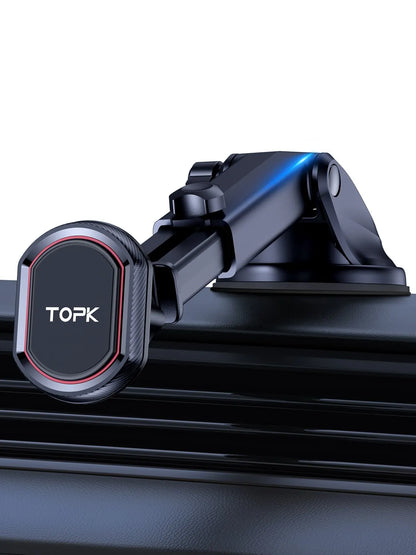 TOPK Car Phone Holder Magnetic Phone Car Mount for Car Air Vent Windshield and Dashboard with Strongest Magnet for Cellphones For Dashboard