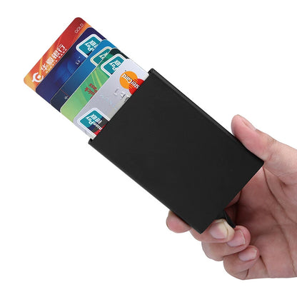 Anti-theft ID Credit Card Holder Minimalist Porte Carte Thin Aluminium Metal Wallets Pocket Case Bank Women Men Credit Card Box