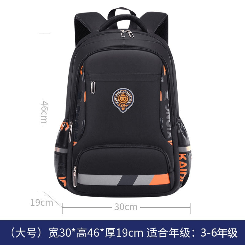 Kids backpack Primary children School Bags For Boys large orthopedic Backpack Waterproof Schoolbag big Book Bag mochila infantil large black