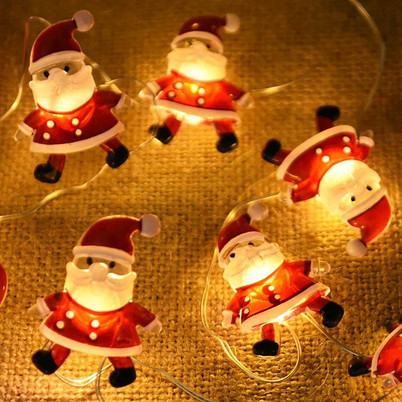 2M Snowman Santa Claus Snowflake LED String Light Garland Xmas Tree Christmas Decoration For Home Navidad Natal New Year Gift