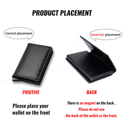 Credit Card Holder Men Wallet RFID Blocking Protected Aluminium Box PU leather Wallets with Money Clip Designer pasjeshouder