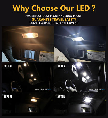 LED Interior Sun Visor Vanity Mirror Lamp Reading Light For Audi A4 B7 B8 A3 8P 8V A6 C6 C7 TT 8J A5 Q5 A8 S3 S4 A7 S5 RS6 S6 S8