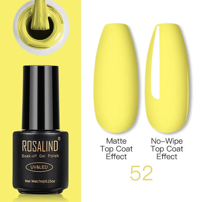 ROSALIND Gel Nail Polish Lamp All For Nails Art Manicure With Matt Base Top Coat Semi Permanant Gellak Nail Gel Polish Varnishes 52