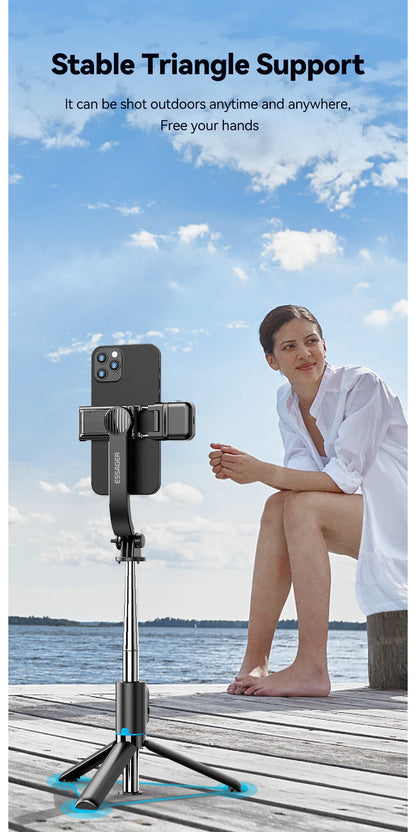 Essager Selfie StickDegree Photo Holder Lengthened Tripod Live Broadcast Support All Mobile Phones Bluetooth Remote Control TikT