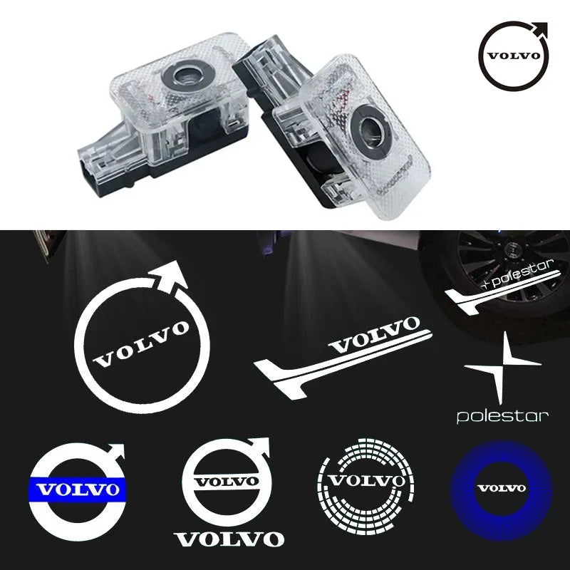 2Pcs/4Pcs is suitable for Volvo V40V60V90XC40XC60XC90S6S90 car LED welcome lamp projector logo ghost lamp auto parts decoration.