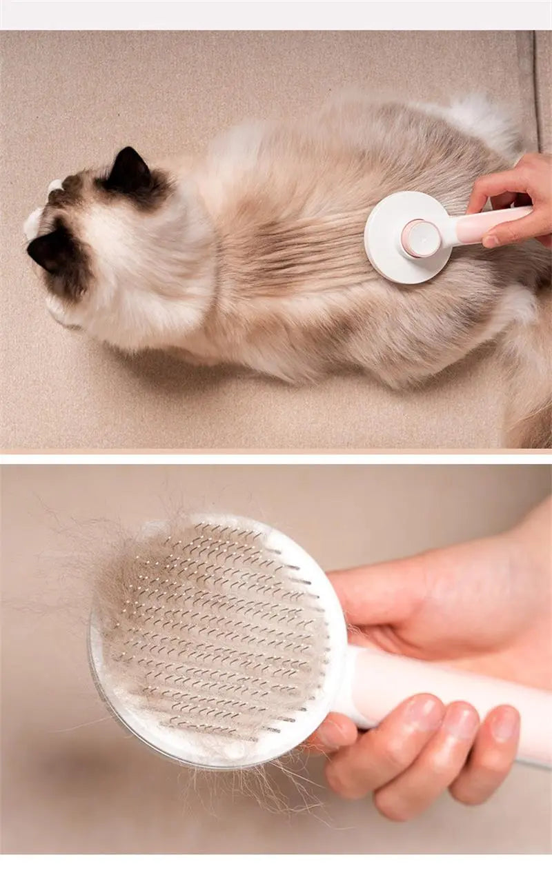 Pet Cat Brush Dog Comb Hair Removes Pet Hair Comb Self Cleaning Slicker Brush For Cats Dogs Removes Tangled Hair Beauty Products