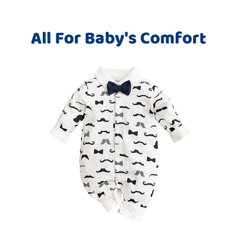 Summer Newborn Baby Romper Gentleman Onesies Jumpsuit Toddler Infant Clothes Baby Outfit Short sleeve0-18Months