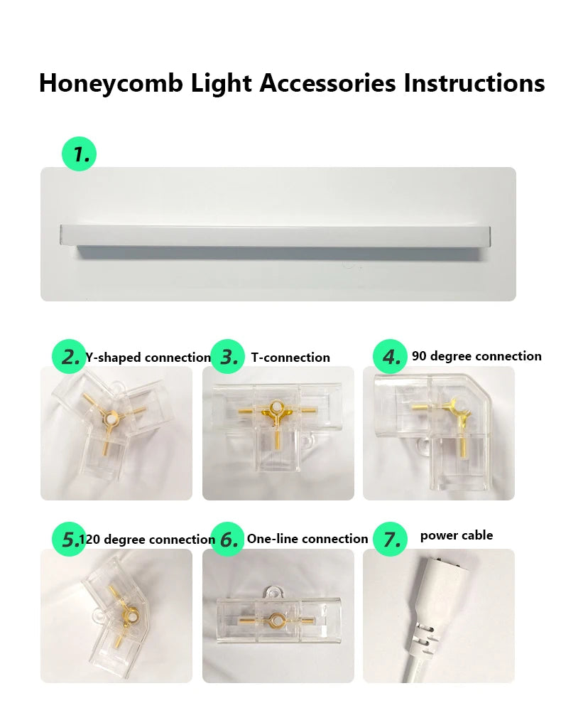 Garage Light Hexagon Lights Lamp 110V-240V Led Tube Honeycomb Ceiling Lighting For Auto Car Body Repair Led Workshop