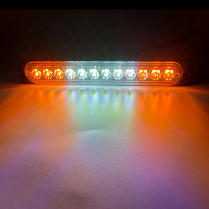 12 LED Strobe Warning Light White Red Blue Led Side light Tail Lamp 18 Flashing Modes for Car Truck Light Police Lights 12V 24V yellow white CHINA 1 piece