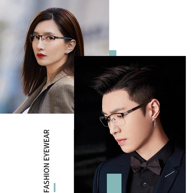 Business Style Bifocal Reading Glasses Women Men Progressive Vision Adjustment Eyeglasses Converted Light Multifocal +1.0 TO+4.0