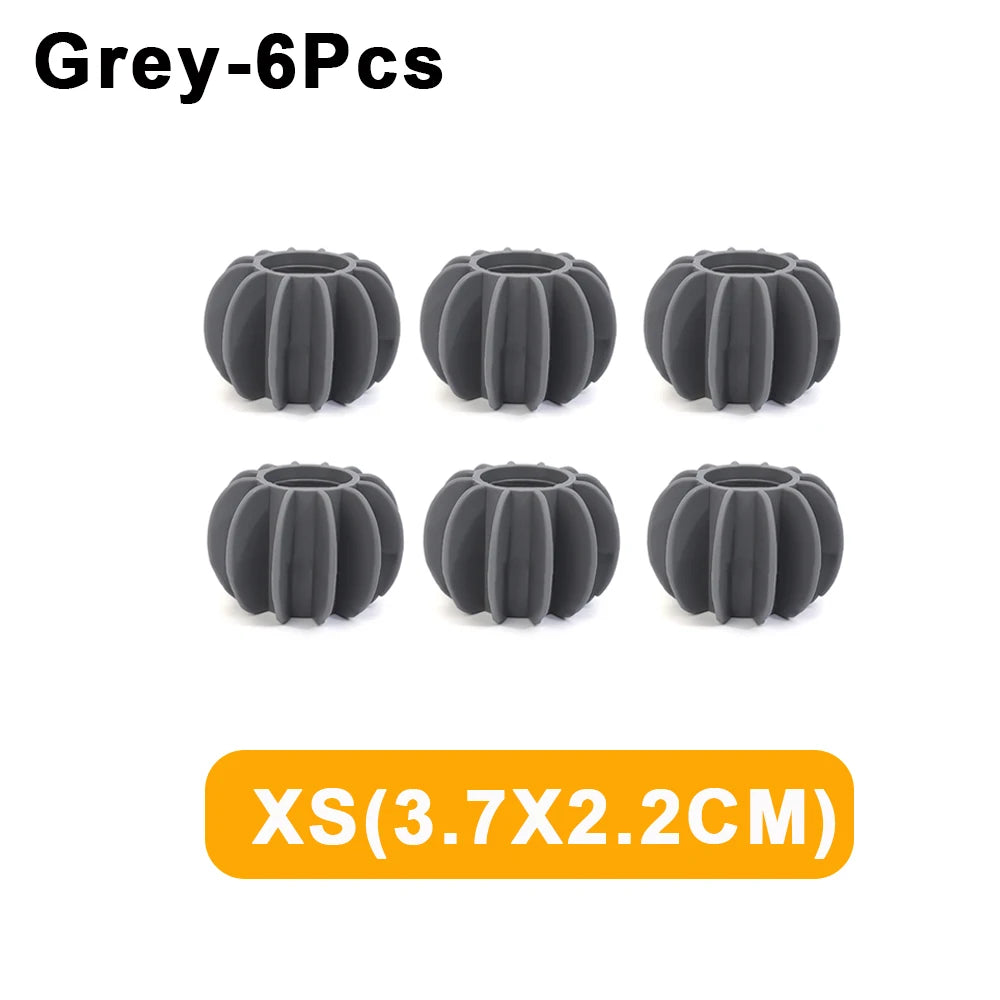 Magic Laundry Balls Reusable Silicone Anti-tangle Laundry Ball Clothes Hair Remover Catcher Tool Washing Machine Cleaning Filter Grey-XS(6Pcs)