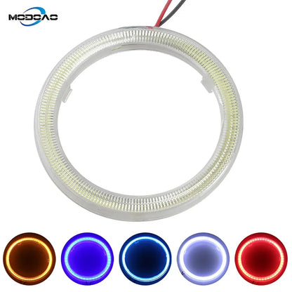 COB Angel Eyes Halo Ring Car Motorcycle DRL Fog Light LED Headlight Bulb Lamp DC 12V