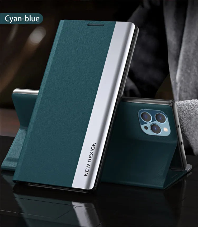 Flip Leather Case For Xiaomi 11T 11Pro Redmi Note 12 5G 11 4G 10S 9S 8T Pro Max 10 POCO X5 Luxury Stand Book Cover Phone Coque Cyan blue