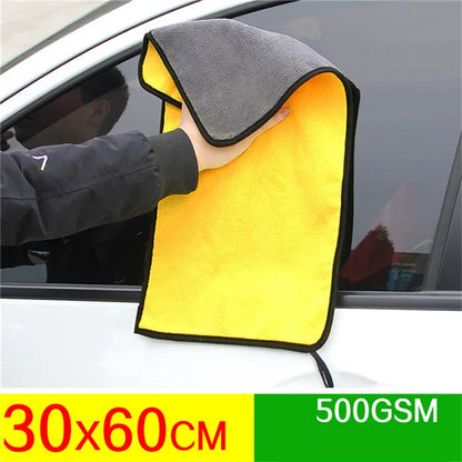 mling 30x30/60CM Car Wash Microfiber Towel Car Cleaning Drying Cloth Hemming Car Care Cloth Detailing Car Wash Towel For Toyota 30x60cm