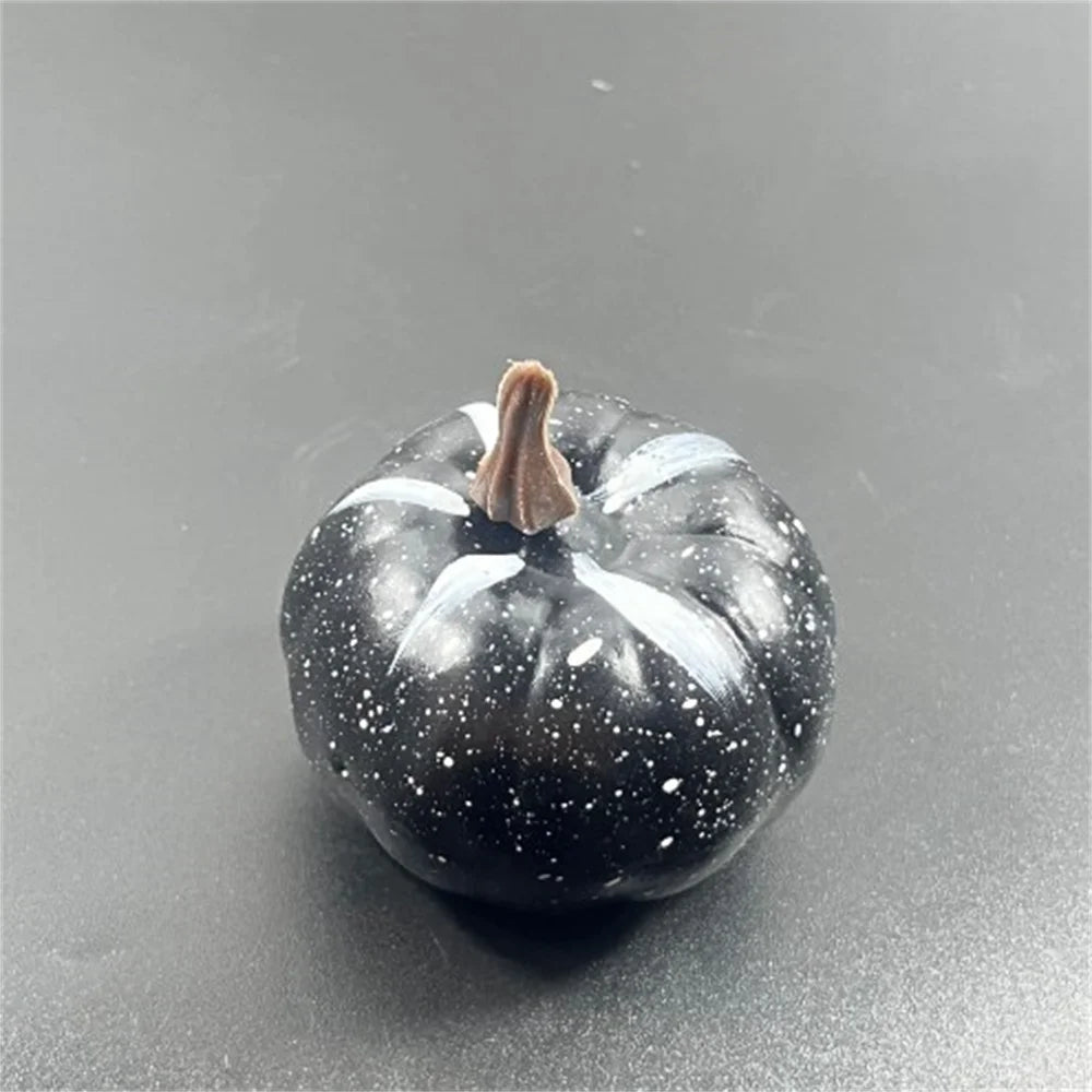 Mini Artificial Halloween Pumpkin Decor Simulation Vegetable DIY Craft Halloween Home Party Decoration Props Farmhouse Harvest black white