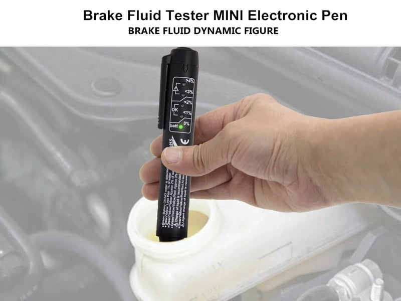 Brake Fluid Tester Pen Auto Liquid Testing 5 LED Indicator Display Car Repair Tools Fuid Brake Oil Testing Pen