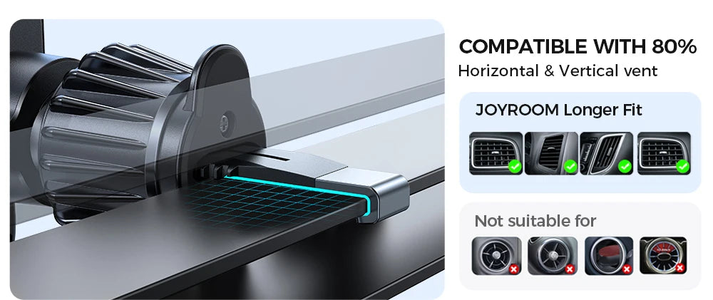 Joyroom Universal Magnetic Car Phone Holder Strong Car Air Vent Phone Mount Compatible with iPhone 12 13 14 Samsung