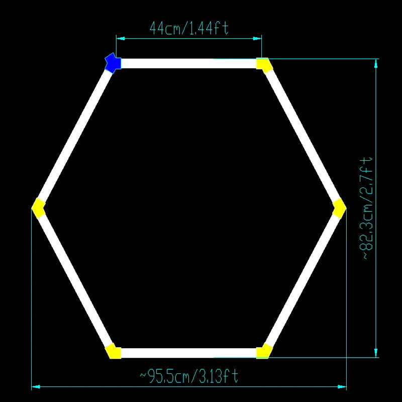 Garage Light Hexagon Lights Lamp 110V-240V Led Tube Honeycomb Ceiling Lighting For Auto Car Body Repair Led Workshop