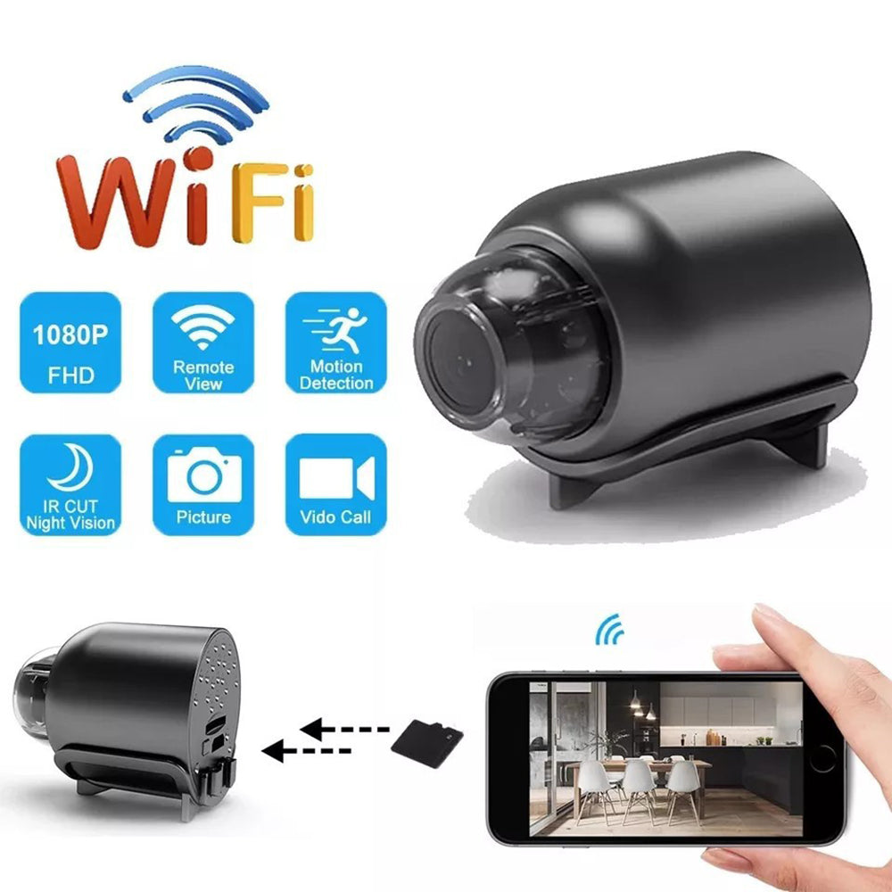 HD 1080P Mini WiFi Camera Indoor Home Security Wide Angle Night Vision Motion Surveillance Wireless Micro Camera Baby Monitor