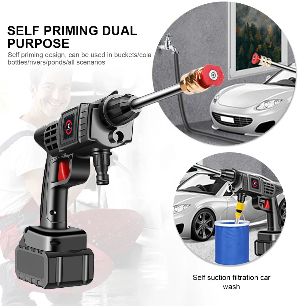 50Bar Cordless High Pressure Cleaner Washer Spray Water Gun Car Wash Pressure Water Cleaning Machine for Makita 21V Battery