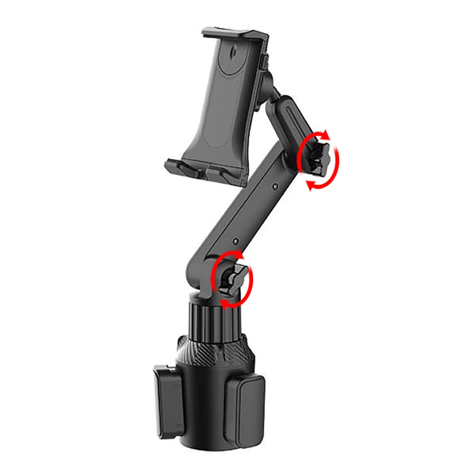 HKGK Tablet Cup Holder Mount 360 Adjustable Smartphone Holder Car 270 Tilt Bar Triangular Base Ram Mount Tablet Holder For SUVs Upgraded version