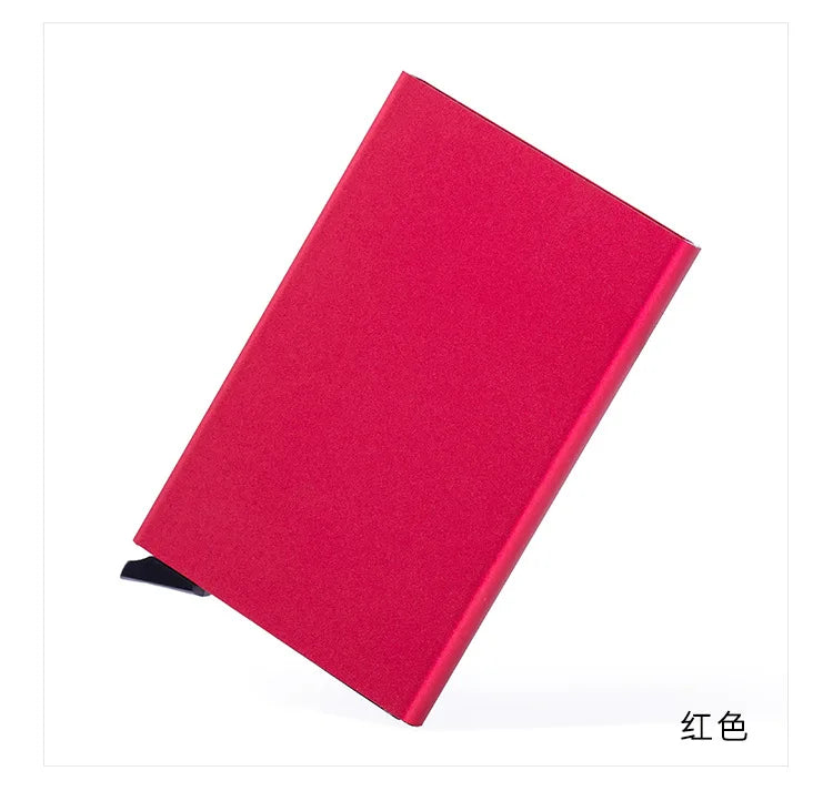 Anti-theft ID Credit Card Holder Simple Porte Carte Thin Aluminium Metal Wallets Pocket Case Bank Women Men Credit Card Box