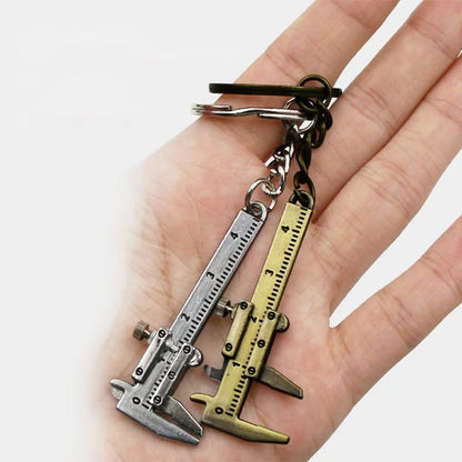 New Fashion Car Key Mini Vernier Caliper Portable 0-40mm keychain Measuring Gauging Tools Car Turbo key Chain Ring Ruler Caliper