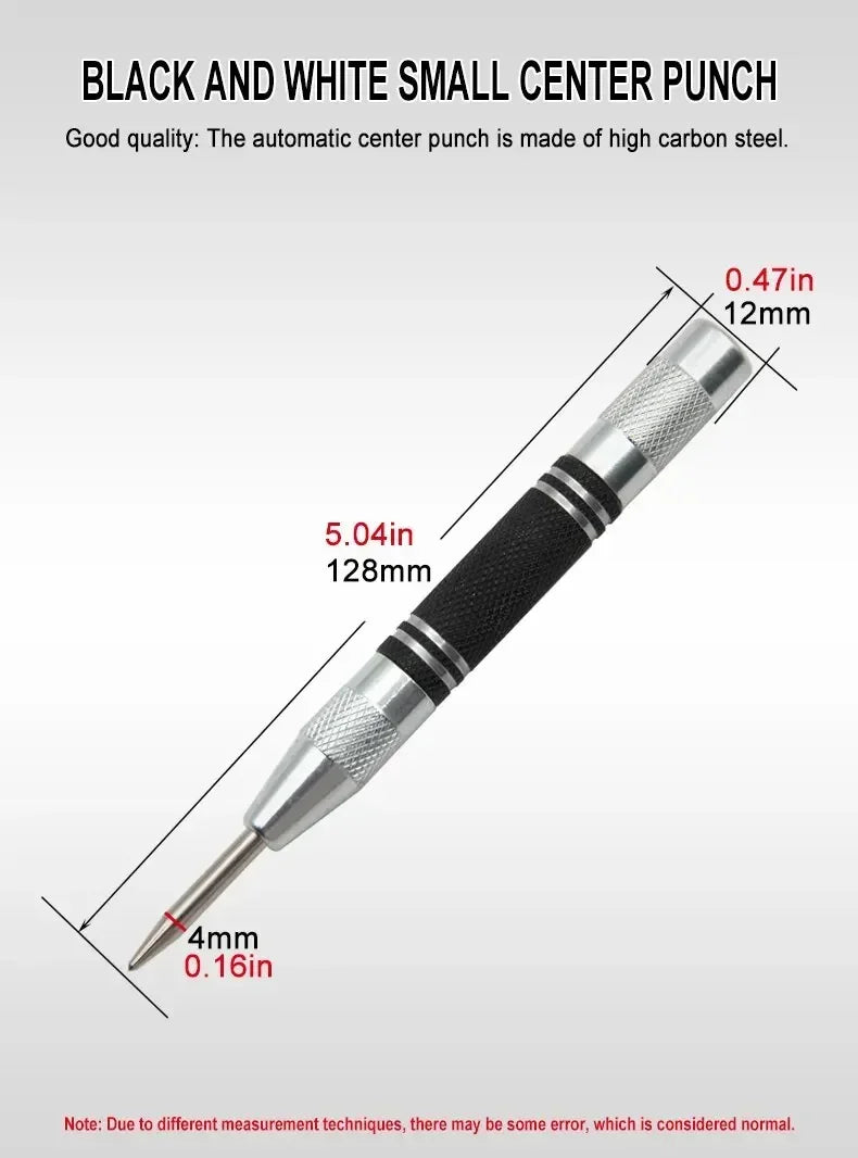 1pc Automatic center punch locator window breaker universal 28mm/155mm woodworking punch metal drill tool