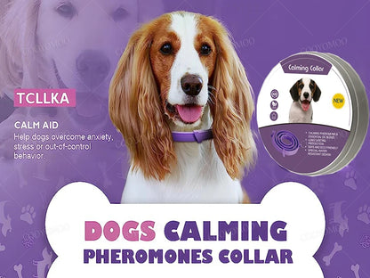 New Release 38/62CM Dog Calming Collar Cat Relieve Anxiety Protection Retractable Collars For Puppy Kitten Large Dogs Accessorie