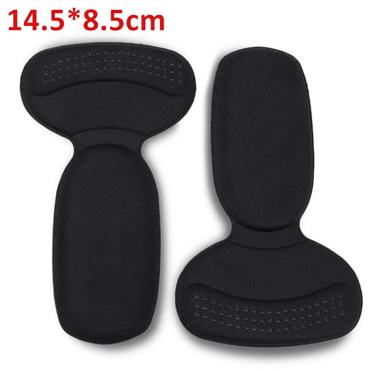 2pcs Shoe Heel Insoles Foot Heel Pad Sports Shoes Adjustable Antiwear Feet Inserts Insoles Heel Protector Sticker Insole Brioche A-Black As picture