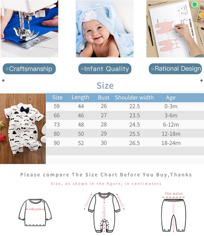 Summer Newborn Baby Romper Gentleman Onesies Jumpsuit Toddler Infant Clothes Baby Outfit Short sleeve0-18Months