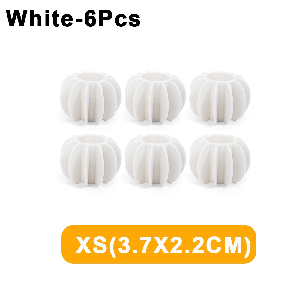 Magic Laundry Balls Reusable Silicone Anti-tangle Laundry Ball Clothes Hair Remover Catcher Tool Washing Machine Cleaning Filter White-XS(6Pcs)