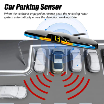 Multiple Radar Parking Sensor Kit Backlight Park tronic LED Display System Backup Monitor Detector Assistant 4/6/8 Radar Sensor