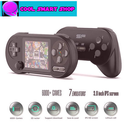 SF2000 3 Inch Screen Handheld Game Console Player Portable Game Player Built-in 6000 Games For Support AV Output