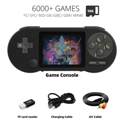 SF2000 3 Inch Screen Handheld Game Console Player Portable Game Player Built-in 6000 Games For Support AV Output Only Game Console