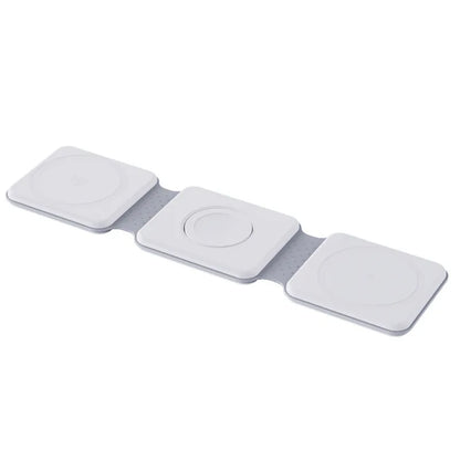 3 in 1 Magnetic Wireless Charger Pad Foldable Phone Chargers Stand For iPhone 14 13 12 Airpods IWatch 7 6 5 Xiaomi Fast Charging