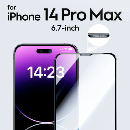 Dust Proof Receiver Tempered Glass Screen Protector For iPhone 14 13 12 11 Pro Max X XS XR 13 12 mini Full Cover HD For iPhone 14Pro Max CHINA | Dustproof Receiver