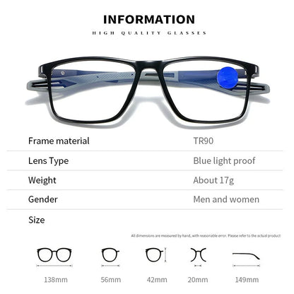 Trendy Intelligent Photochromic Myopia Glasses Men Color Changing Anti-blue Light Eyewear Unisex Optical Eyeglasses 0 To -4.0